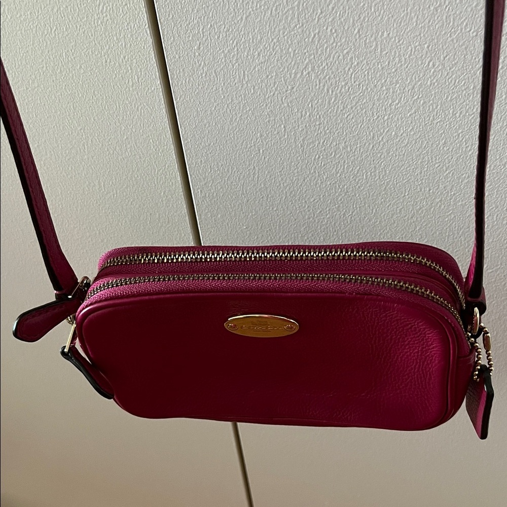 Coach Fuchsia Leather Crossbody Bag